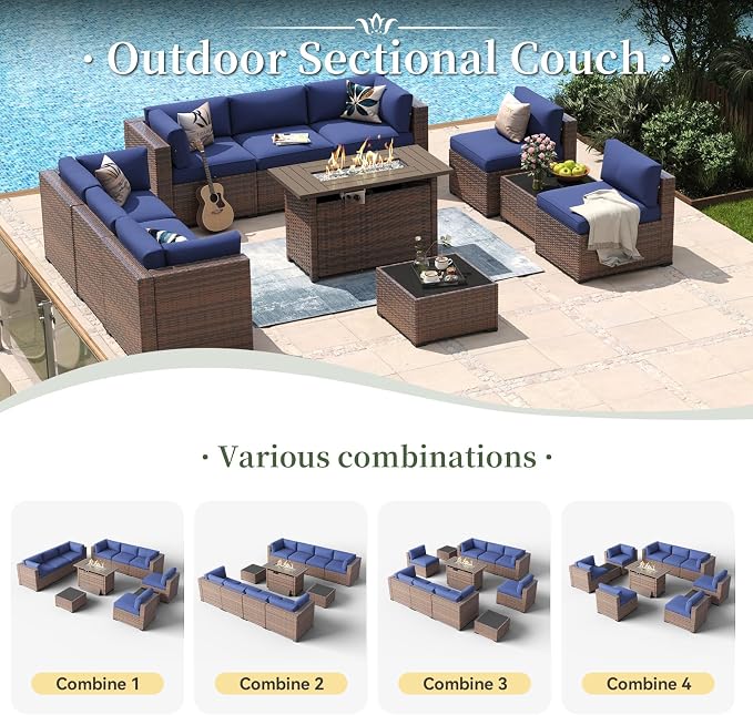 Aoxun 11 Piece Patio Furniture Set - Image 6