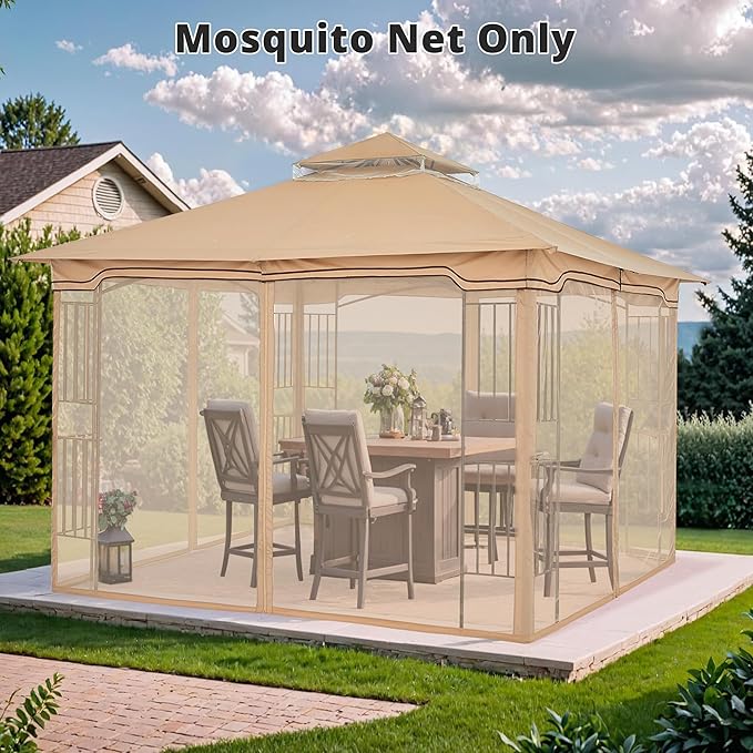 MASTERCANOPY Patio Gazebo Mosquito Netting Screen Walls ONLY - Image 7