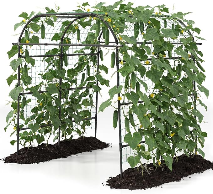 Happygrill Metal Garden Arch Trellis by HAPPYGRILL