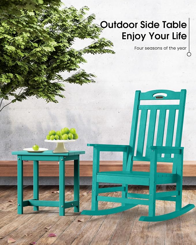Outdoor Side Table, HDPE Small Outdoor Table, Adirondack Side Tables, Outside - Image 3