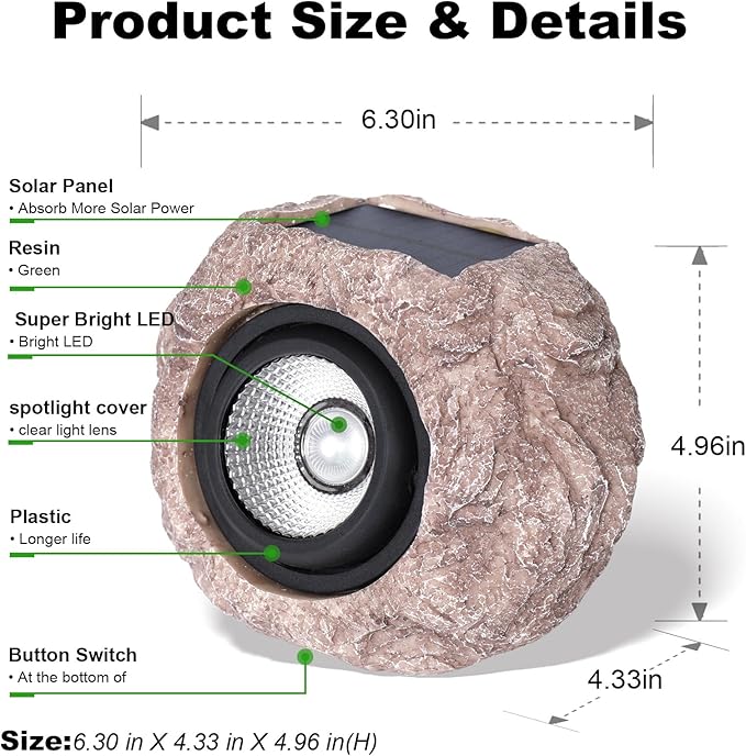 Outdoor Solar Rock Light - Image 5