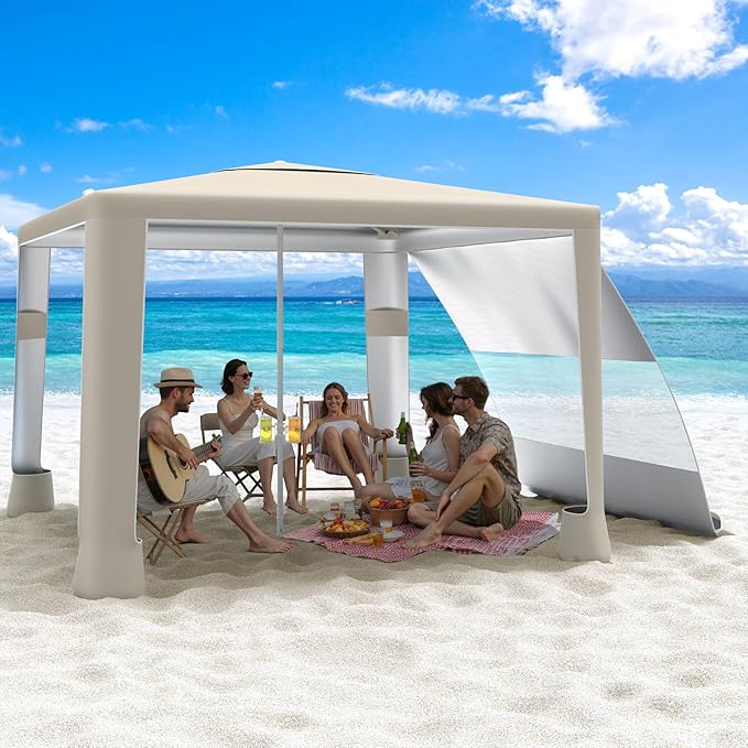 MoKo Beach Cabana, UPF 50+ Protection Easy Setup Beach Tent Sun Shelter by MoKo