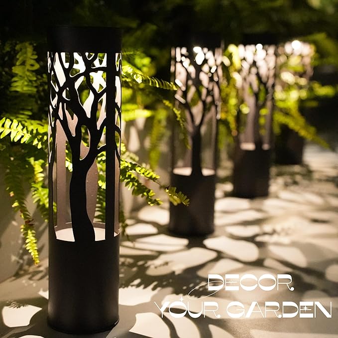 4Pack Solar Pathway Lights Outdoor, Landscape Lighting Dust to Dawn Solar Lights - Image 2