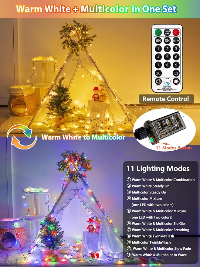500 LED 165 FT Color Changing Christmas Lights - Image 2