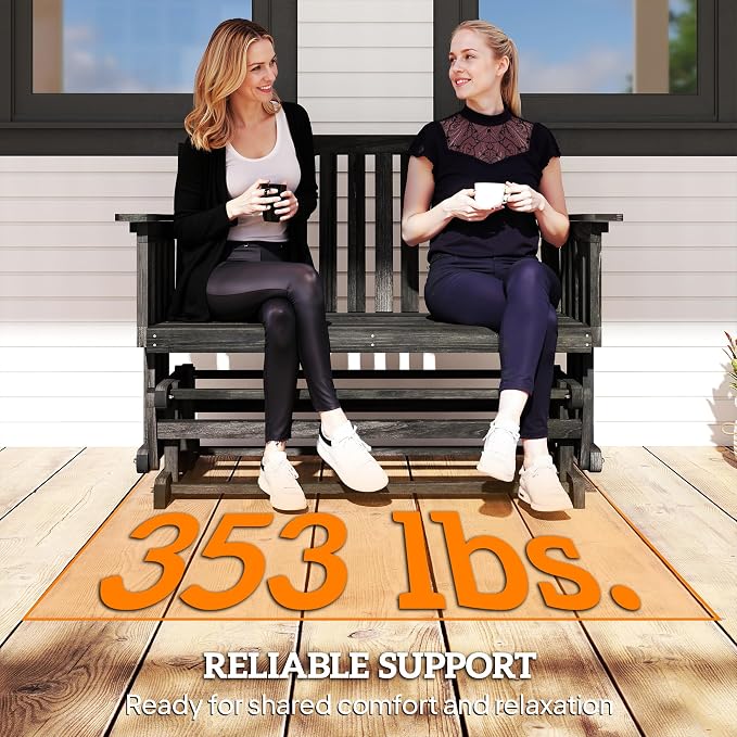 Outsunny 2-Person Patio Swing Glider Bench - Image 7