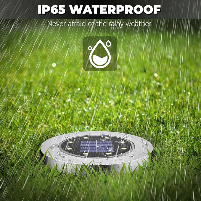 Solar Lights Outdoor Waterproof 12Pack, Solar Garden Lights Pathway Light - Image 5