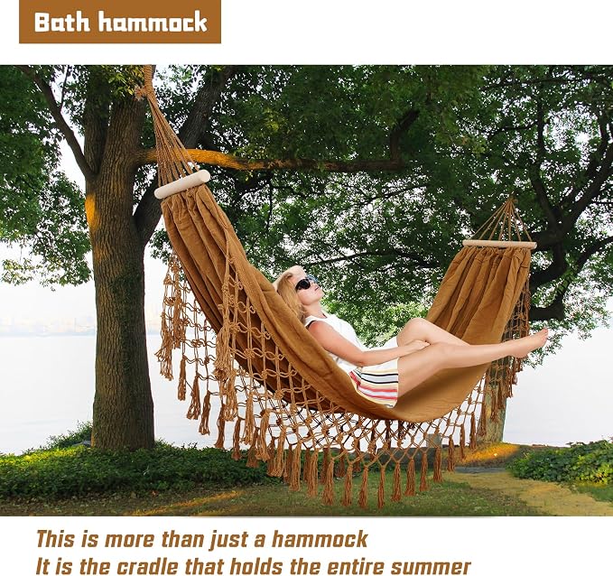 Portable Hammock, Bohemian Hammock, Rope Hammock, Garden 79 * 39 - Image 2