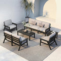 HDPE 7 Piece Patio Furniture Set, HDPE Outdoor Sectional by PatioKingdom