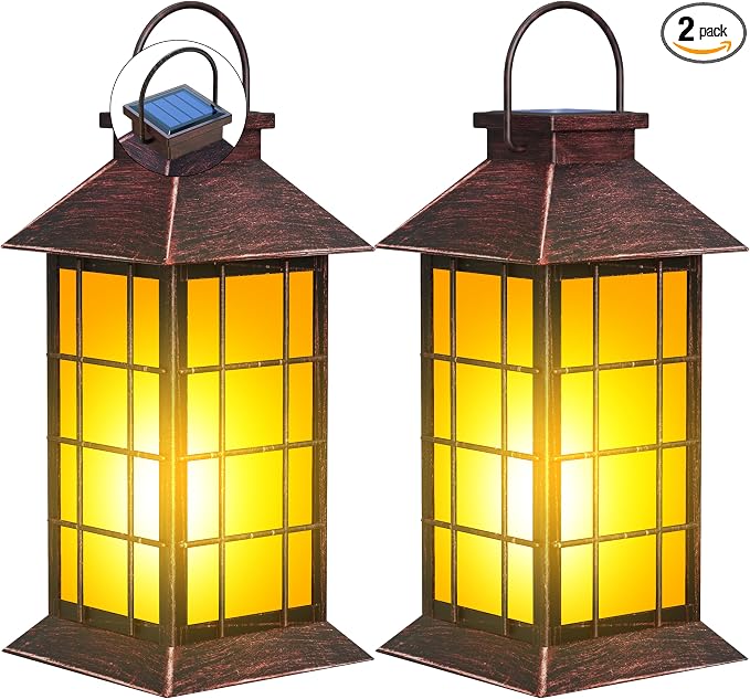 2 Pack 13" Copper Solar Lantern by anyperfect