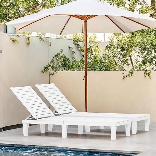 YITAHOME Patio Chaise Lounge Set of 4, Adjustable Outdoor Chaise Lounge - Image 2