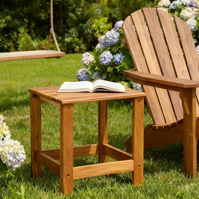 Utoplike Teak Outdoor Side Table - Image 2