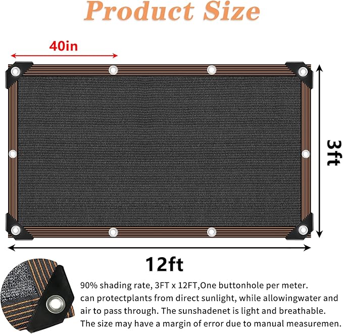 Shade Cloth, 80%-90% Garden Shade Mesh Net - Image 2