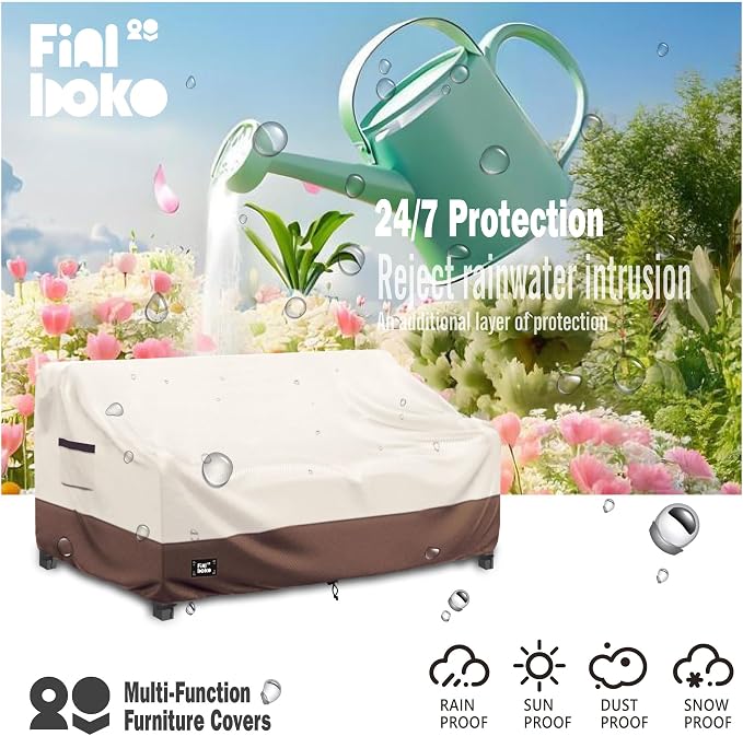2-Seater Outdoor Couch Cover, 100% Waterproof Heavy Duty Patio Sofa Covers - Image 4