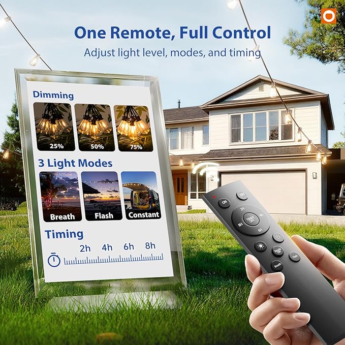 addlon 200FT LED Outdoor Lights Waterproof Patio Lights - Image 2