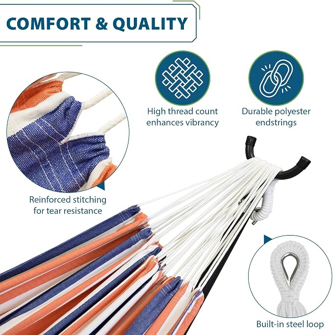 Vivere Double Cotton Hammock - Image 2