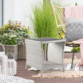 Outdoor Side Table for Patio Small Rattan Wicker Coffee Table Balcony Table by PatioNovagarden