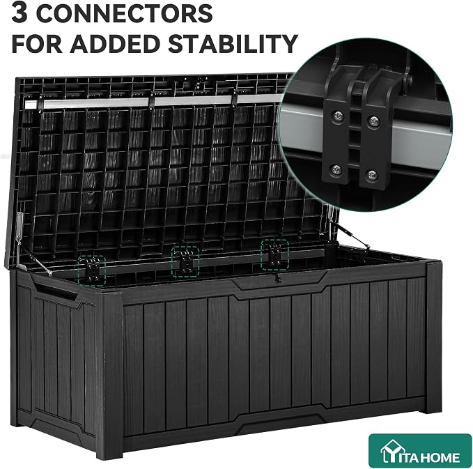 YITAHOME 120 Gallon Outdoor Storage Deck Box, Large Resin Patio Storage - Image 7