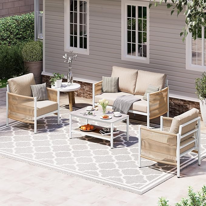 Aluminum Outdoor Patio Furniture Set by Oasbira