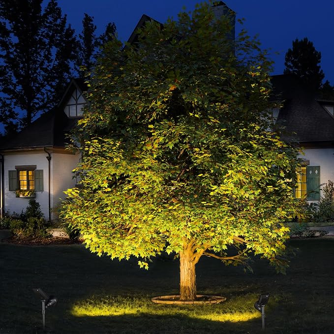 ROSHWEY Solar Spot Lights Outdoor Spotlight 18 LED Waterproof Landscape - Image 2