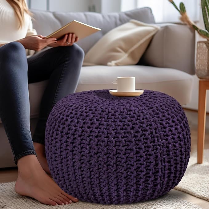 COTTON CRAFT Round Dori Pouf - Image 2