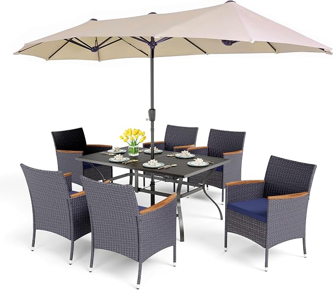 PHI VILLA 8-Piece Patio Dining Set by PHIVILLAThepioneerofcomfortablehouseholdsupplies