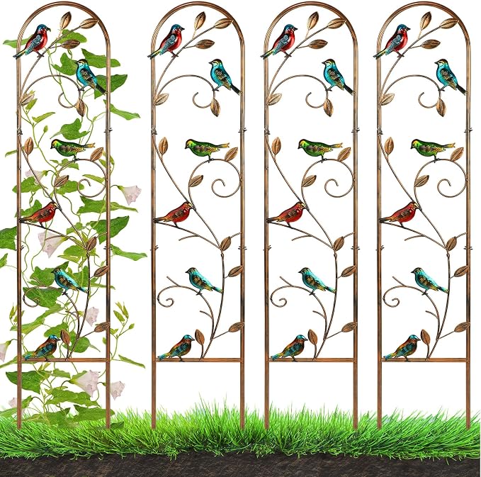 Blulu 4 Pack Metal Garden Trellis by Blulu