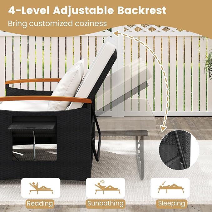 Tangkula Patio Rattan Daybed - Image 5