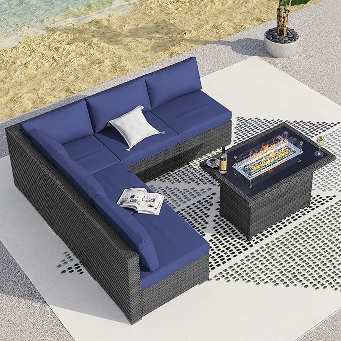BULEXYARD 6 Pcs High Back Outdoor Patio Furniture Set by BULEXYARDFURNITURE