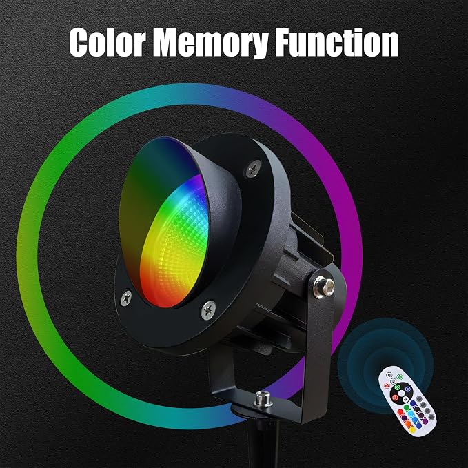 Color LED Spotlight Outdoor 120V 25W, Durable Landscape Spot Light - Image 3