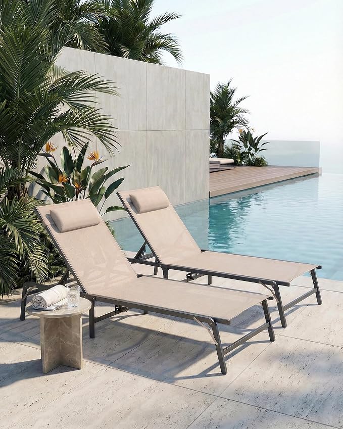 Foldable Chaise Lounge Chair - Image 2