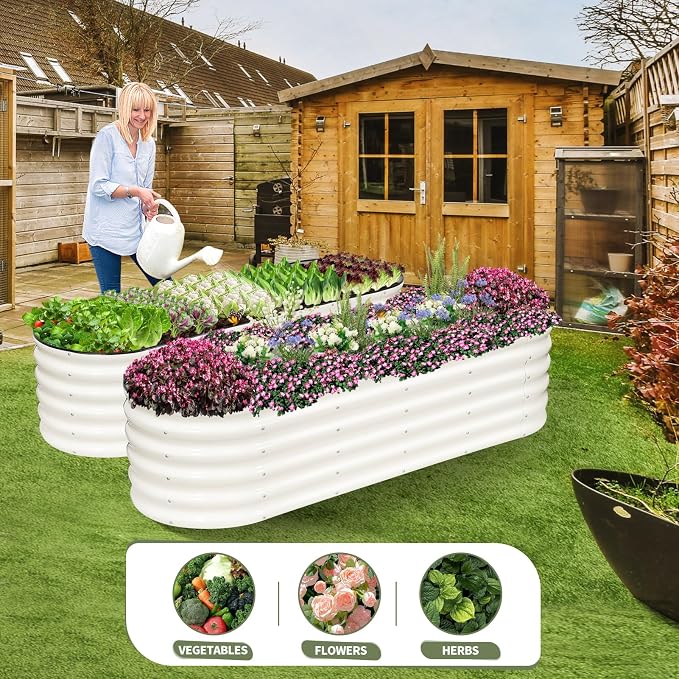 Galvanized Raised Garden Bed Outdoor- 2 Pcs Raised Beds - Image 8