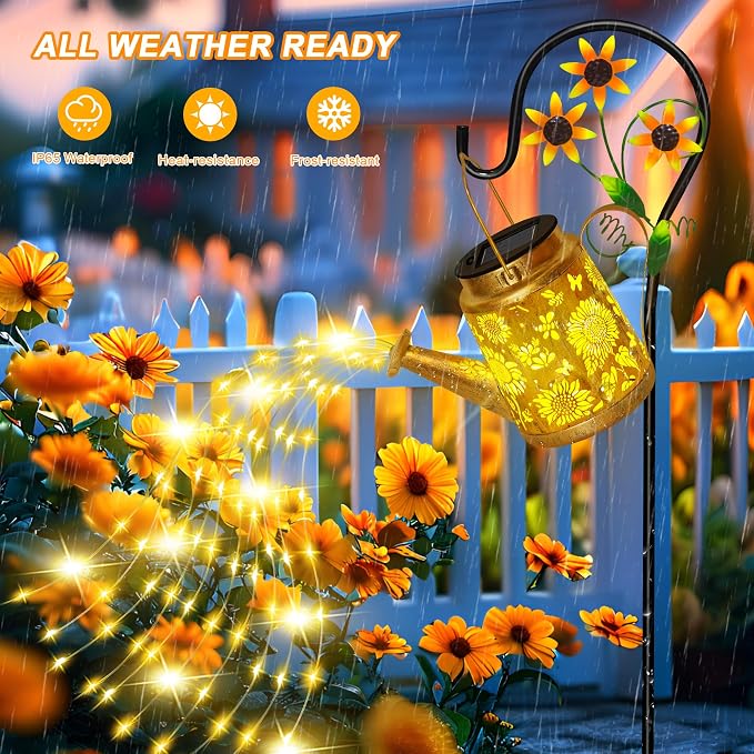 Christmas Gifts Solar Solar Lanterns Garden Decor Sunflower Lights, Large - Image 3