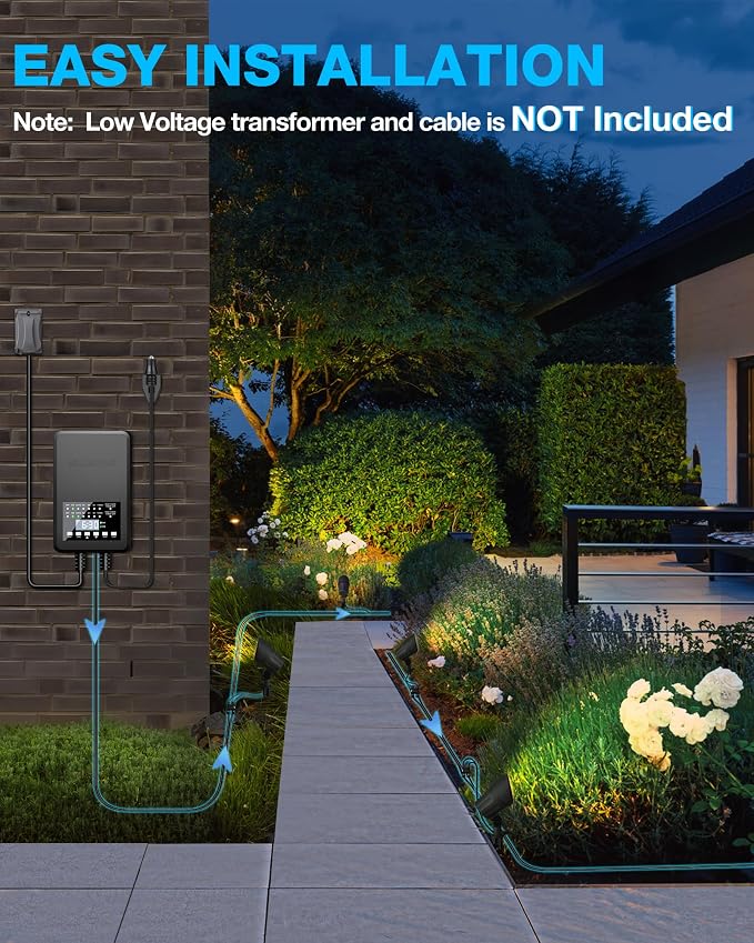 SUNVIE 6W Low Voltage Landscape Lights LED Low Voltage Lighting Warm White - Image 7