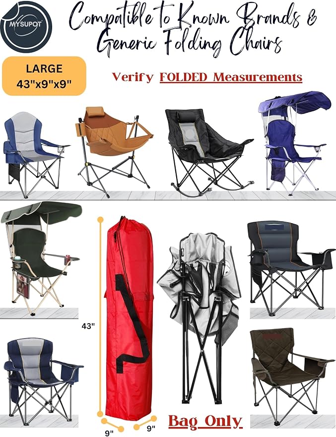 43"x9"x9" Replacement Bag for Folding Camping Chair, Camp Chairs, Yoga Mat - Image 4