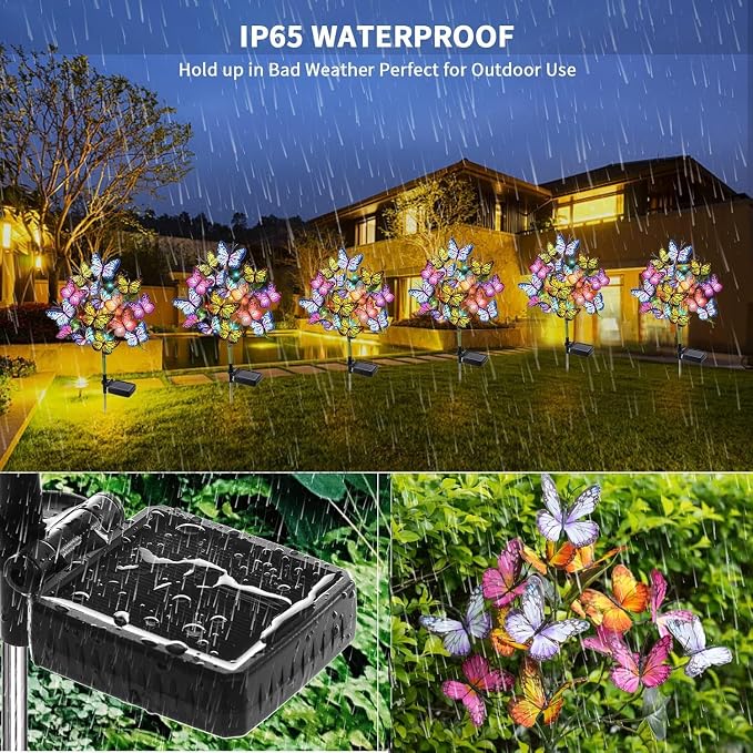Solar Garden Lights Outdoor Waterproof Decorative Solar Lights Outdoor 8 Pack - Image 3