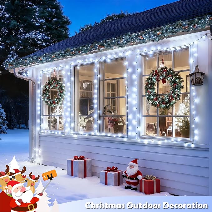 JMEXSUSS 2 Pack Solar String Lights Outdoor Waterproof, Total 66 FT 200 LED - Image 4