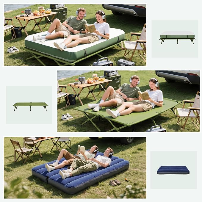 Outsunny Camping Tent Cot, Folding Tent Cot Combo - Image 4