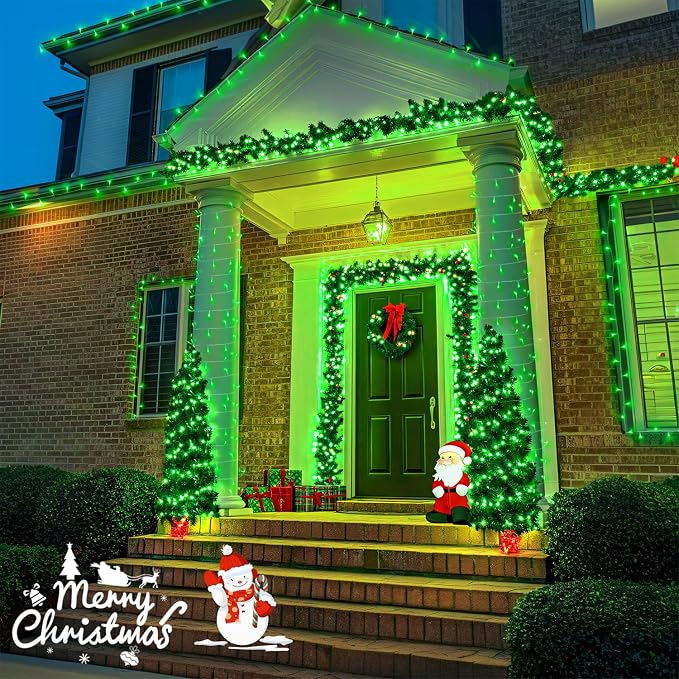 JMEXSUSS 400 LED Green Christmas Lights Indoor Outdoor, 132ft St Patrick's Day - Image 6