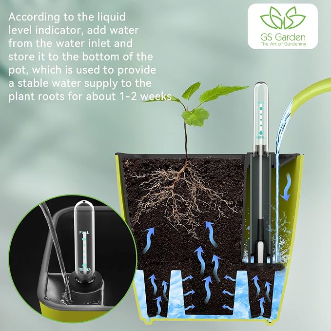 5 inch Self Watering Planters for Indoor Plants 3 Pack Plastic African Violet - Image 5