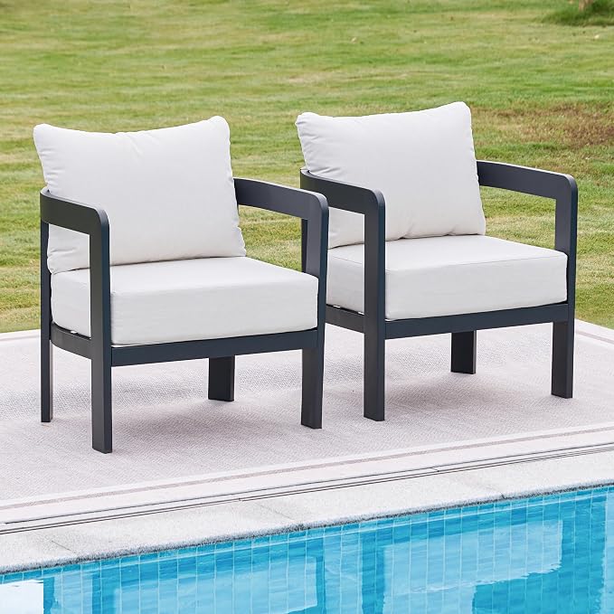 Outdoor Furniture Set, Metal Modern Outside Furniture - Image 8