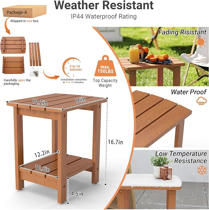 2-Tier Adirondack Side Table 17" - Image 3