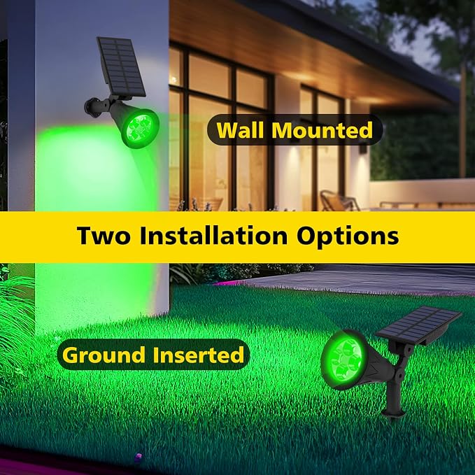 T-SUN Green Solar Spotlights, Auto-ON/Off 180°Angle Adjustable Solar Lights - Image 6