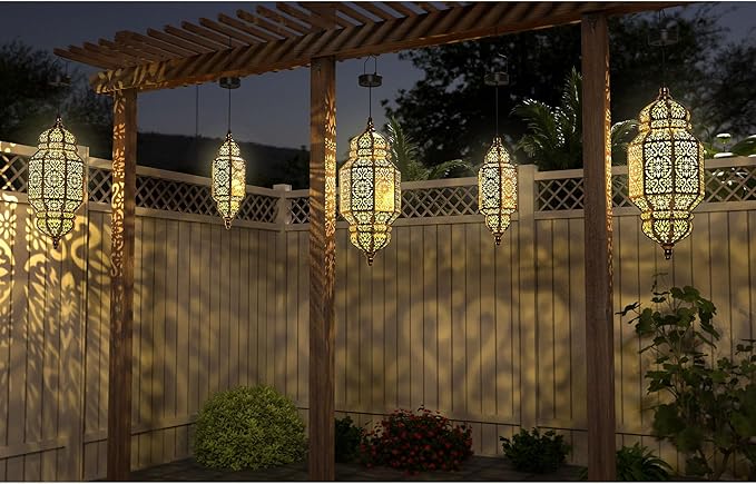 Twinkya 18 Inch High Large Hanging Solar Lights Outdoor Garden Decorative Solar - Image 4