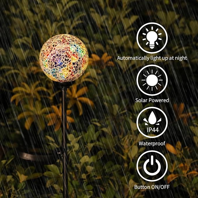 VCUTEKA Solar Path Lights Outdoor Decorative - Image 4