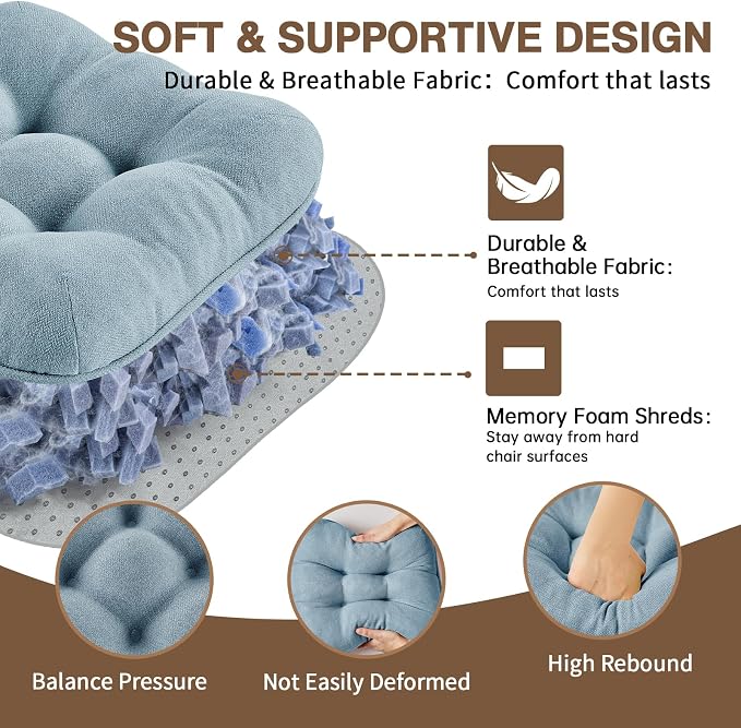BETU Chair Cushions for Dining Chairs Set of 2, 3.5" Thick Kitchen Table Chair - Image 7