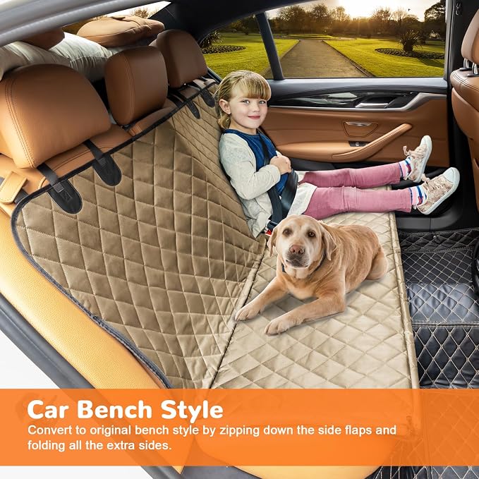 URPOWER Dog Car Seat Cover for Back Seat Waterproof Seat Cover Hammock 600D - Image 4