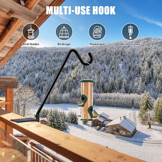 FEED GARDEN 2 Pack 14 Inch Deck Hook, Deck Bird Feeder Hanger, Applicable Deck - Image 6