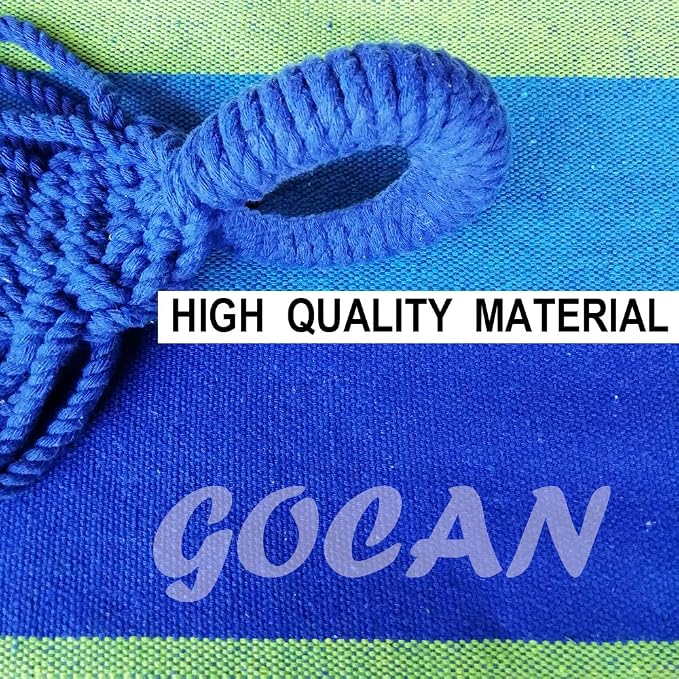 Brazilian Double Hammock 2 Person Extra Large Canvas 250x160cm Total Length - Image 2