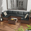 KIGOTY Patio Furniture Set, 7 Pieces Modular Outdoor Sectional Sofa, PE Rattan by KIGOTY