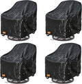 Swivel Patio Chair Cover 4 Pack, 600D Waterproof Heavy Duty Outdoor Chair Cover by UNARK